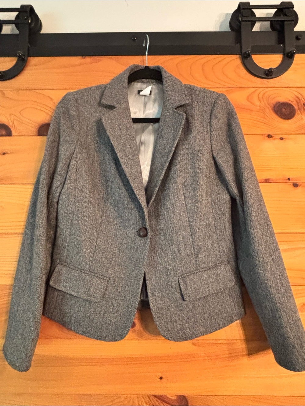 J. Crew Gray Wool Blend Tailored Blazer